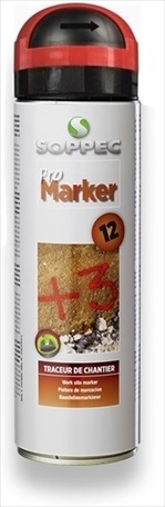Markirni sprej SOPPEC Fluo-RDE� barva za ozna�evanje na terenu