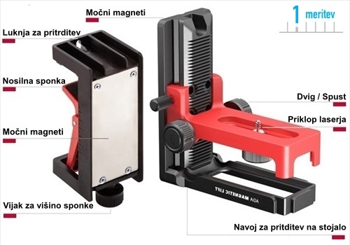Magnetni nosilec LinijskiLaser nivelir ADA