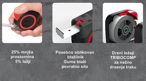 BMI zepni meter 3m VARIO z narjave�im trakom rostfrei