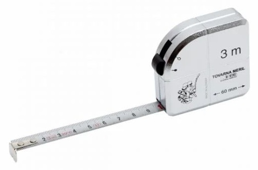�epni meter z zaponko 3m Tovarna meril KOVINE kovinski trak