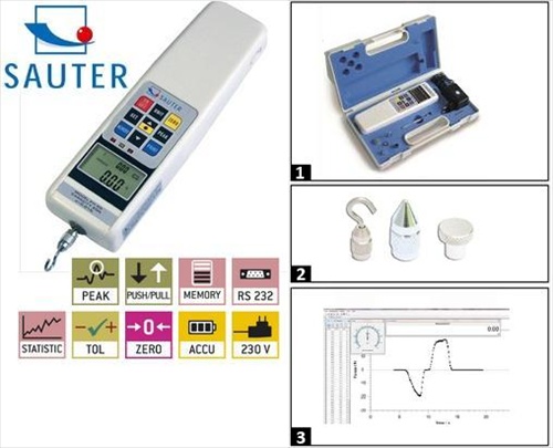 Merilnik sile SAUTER FH 500 z zvocnim alarmom